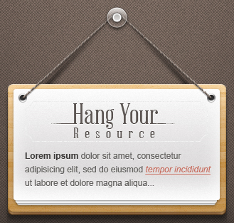 تابلوی آویزان شده / Hanging Note