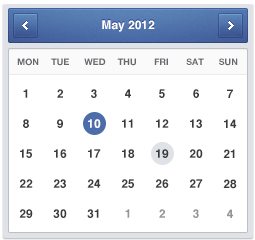 تقویم میلادی با رنگ آبی / Blue Minimal Calendar