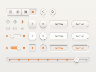 رابط کاربری با رنگ سفید / White UI Kit