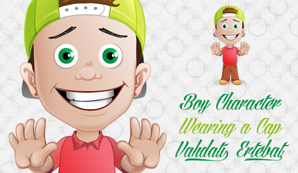 پسر با کلاه نقاب‌دار / Boy Character With A Hat