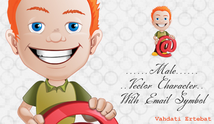 مرد با کاراکتر ایمیل / Male With Email Symbol