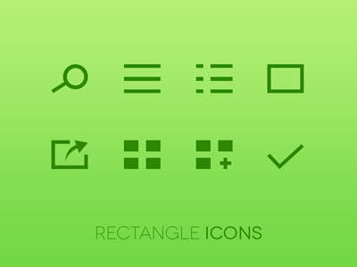 آیکون‌های مستطیلی شکل / Rectangle Icons