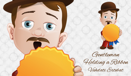 مرد مرتّب و با شخصیت روبان به دست / Gentleman Holding A Ribbon