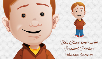 پسر با لباس‌های ساده و مرتّب / Boy Character With Casual Clothes