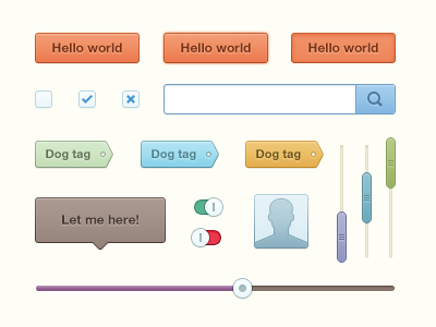 رابط کاربری با عناصر رنگی
