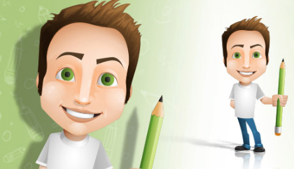 مرد مداد به دست / Man Holding A Pencil