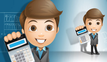 پسر ماشین‌حساب به دست / Boy Holding Calculator