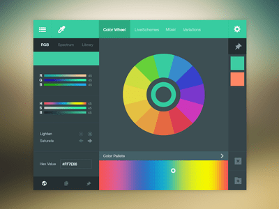 رابط کاربری انتخاب‌کننده رنگ / Color Picker UI