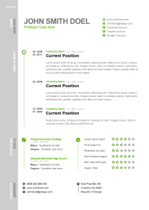 طرح لایه باز رزومه