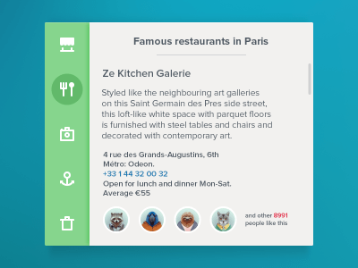ابزارک رستوران / Restaurant Widget