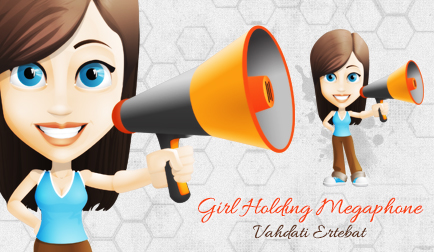 دختر بلندگو به دست / Girl Holding Megaphone