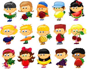 کودکان با میوه‌جات و سبزیجات / Kids With Fruits & Vegetables