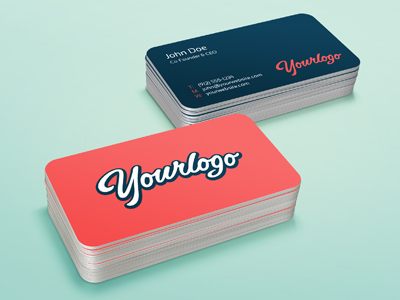 پیکرنمای کارت ویزیت انباشته شده / Stack Business Card Mockup