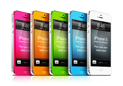 پیکرنمای iPhone 5 ( دید زاویه‌ای )