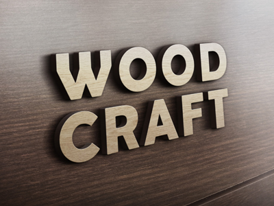 لوگوی چوبی سه بعدی / 3D Wooden Logo