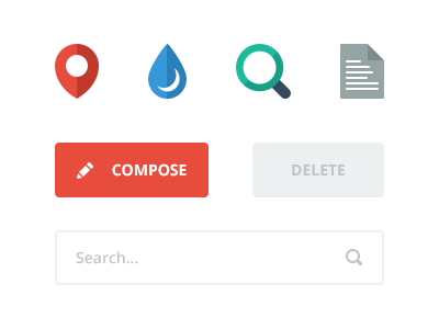 عناصر صاف و تخت / Flat Elements