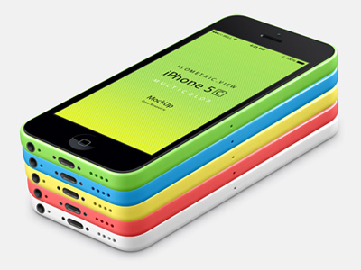 گوشی هوشمند آیفون 5C ( دید ایزومتریک )