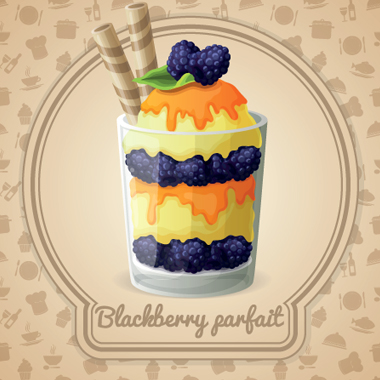 دسر یخ‌زده توت سیاه / Blackberry Parfait