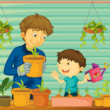 پدر و پسر در گلخانه / Father And Son In The Greenhouse