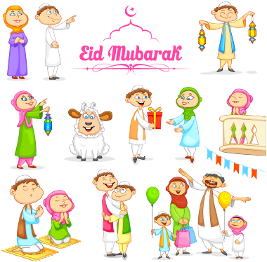 مردم مسلمان در حال جشن گرفتن عید / Muslim People Celebrating Eid