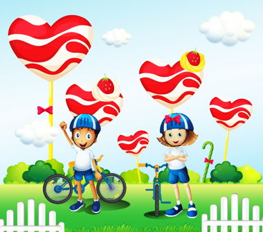 کودکان با دوچرخه در شهر رویایی / Kids With Bicycle In Dream City