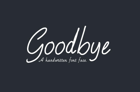 Goodbye Font By WeGraphics