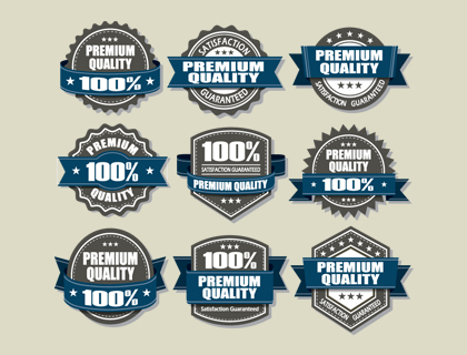 برچسب‌های کیفیت با روبان آبی