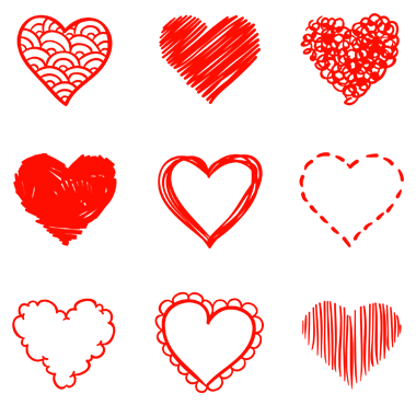 طرح‌های قلب / Heart Sketches