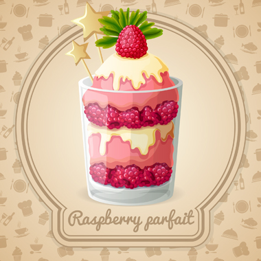 دسر یخ‌زده توت قرمز / Raspberry Parfait
