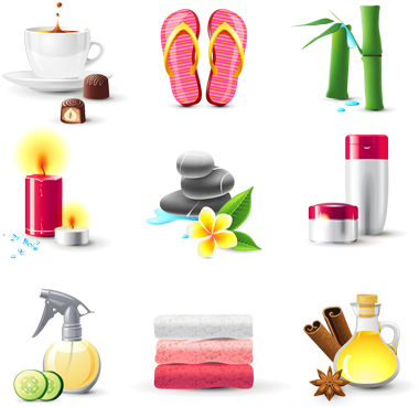 آیکون‌های لوازم اسپا / Spa Accessories Icons